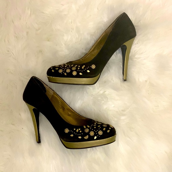 🌟Victoria's Secret (Colin Stuart) Brown Suede Platform Heel - Embellished - Picture 6 of 6